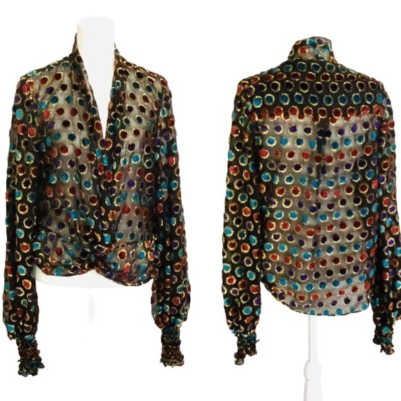 🌴 Caroline Constas Blouse - Size Small - Picture 3 of 12